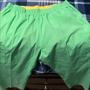 Lime green scrub pants